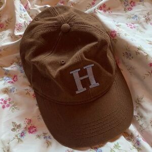 H&M Brown Cap with White Logo